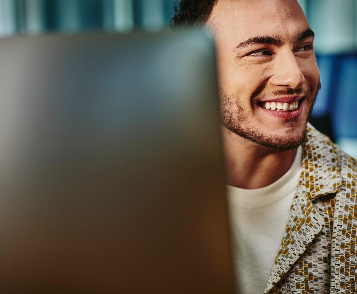 A man smiling