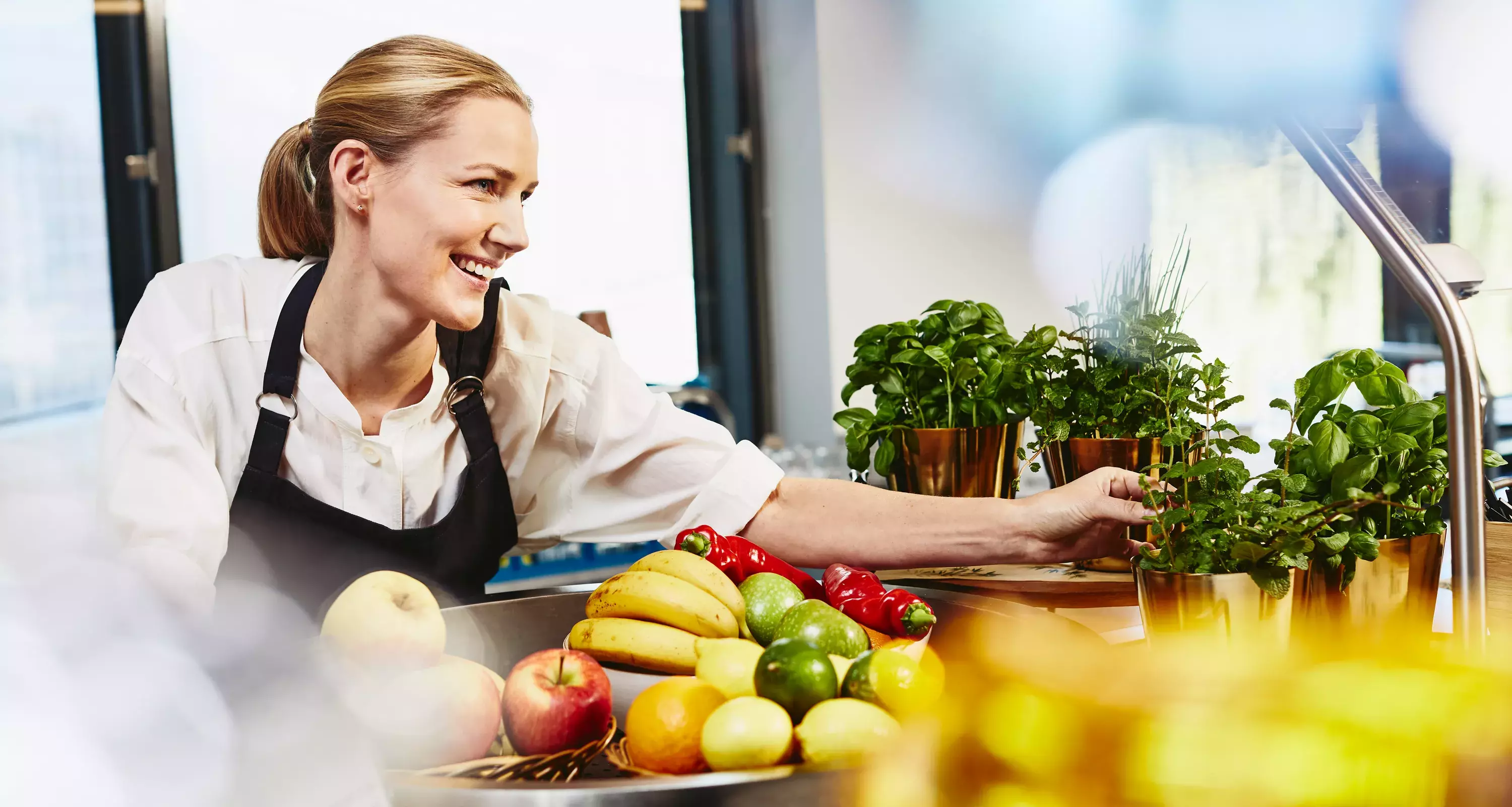 woman selling fresh produce