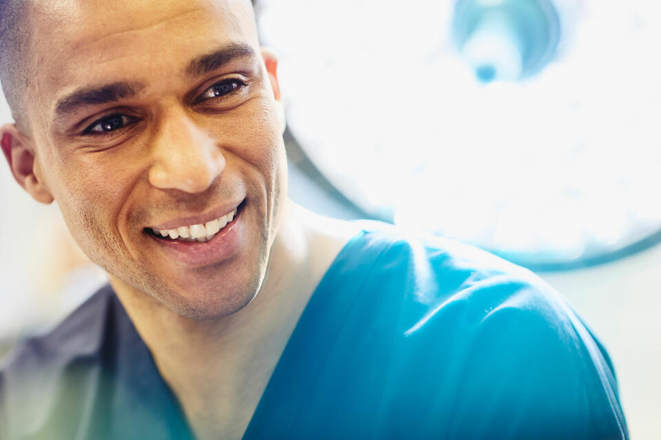 A man smiling